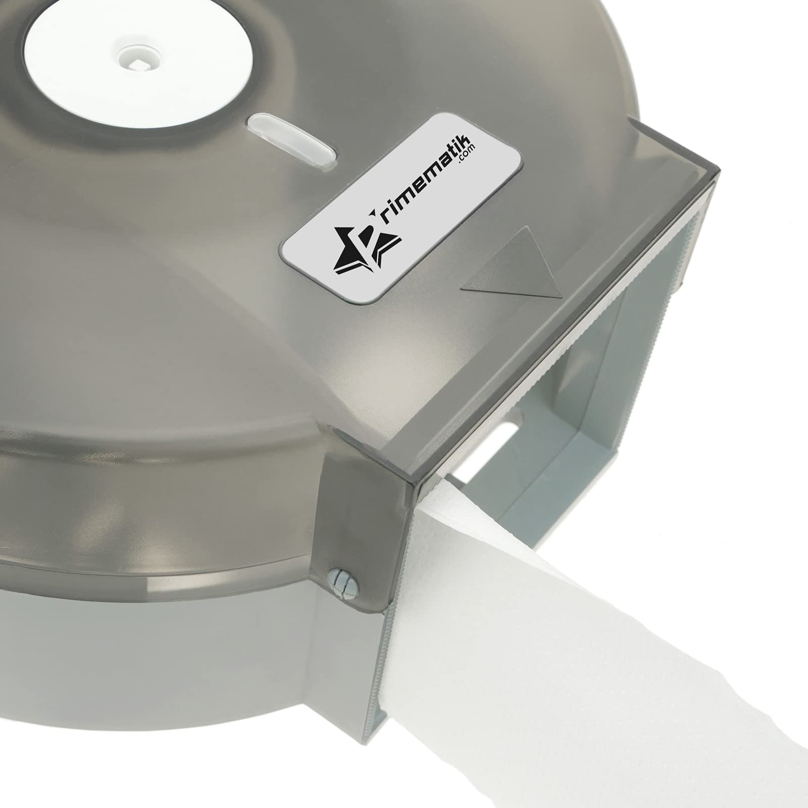 PrimeMatik Distributeur de Papier Toilette. Porte-Rouleau Industriel Noir pour Salle de Bain (KS041)