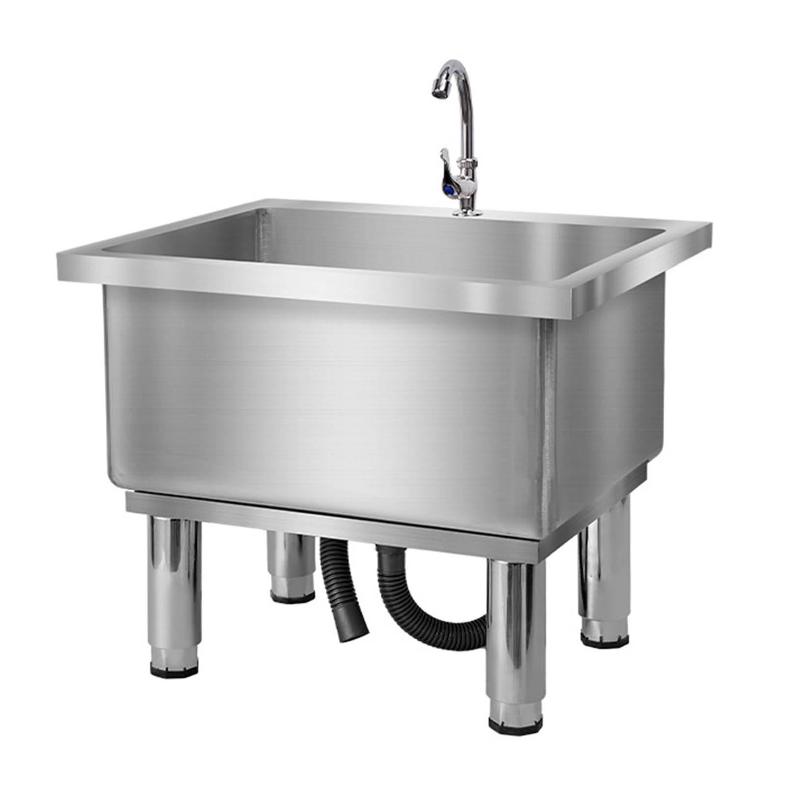 SaryEdge Mop Pool Slop Sinks,Stainless Steel Sink,Mop Service Basin,Floor Mount Mop Basin,Freestanding Utility Sink,Commercial Floor Mop Sink,Utility Mop Bucket,Ind,100 * 40cm/40 * 16in