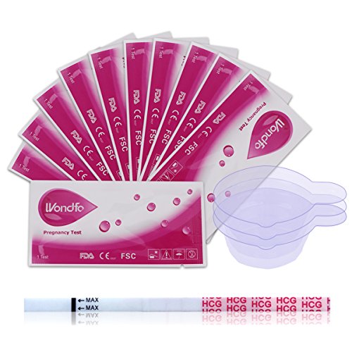 Wondfo 20PCS Pregnancy Early Detection Urine Test Strip with Urine Cup, Kit of 20 Tests Strips High Sensetivity (20HCG)