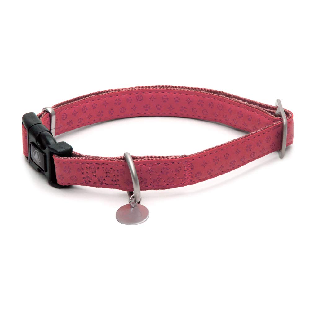 Croci My Lord Leatherette Adjustable Collar, 20-20 mm x 10 mm, Pink