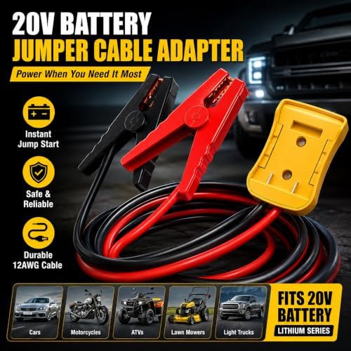 DIAKLY 8AWG 2FT Jumper Cables Compatible with DEWALT 20V Batteries - 1