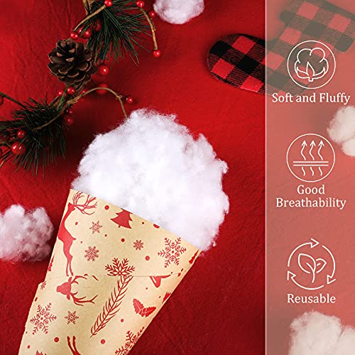 Ruisita 3 Beutel Weihnachten Kunstschnee Kunstschnee 750 g Flauschige Schneefaser für Schneedecke, Weihnachtsbaumdekoration… – Ansicht 3
