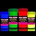 Glow in The Dark Paint Extreme by neon nights – Set of 4 Professional Grade Glow Paints – Neon Glowing Phosphorescent Paint - Long-Lasting Self-Luminous Paint Handcrafted in Germany