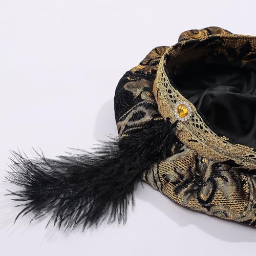 Gorra plana estilo Tudor con diseño histórico para cosplay y fiestas 5