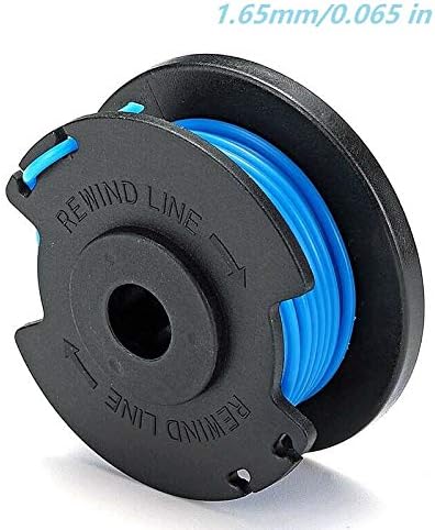 AC14RL3A String Trimmer Replacement Spool Line Suitable for Ryobi One+18v, 24v, 40v Cordless Trimmers,0.065" Auto Feed Cordless Weed Eater Spools Line with AC14HCA Cap Covers Parts(8 Spools, 1 Cap)