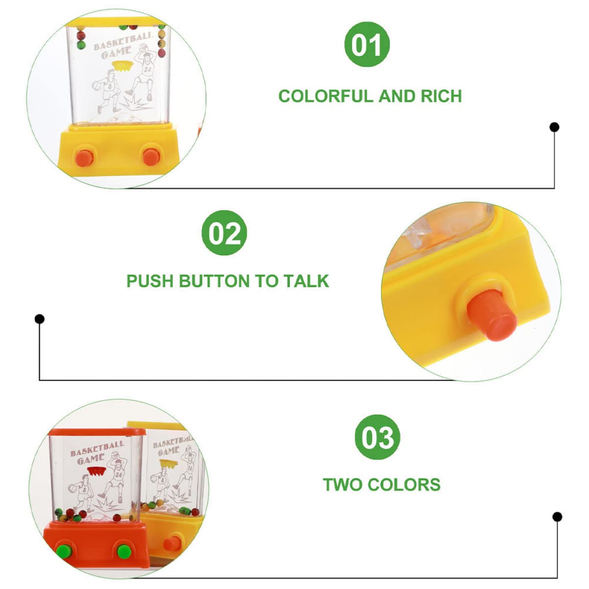 BESPORTBLE 2Pcs Water Ring Toss Handheld Water Playthings for Fun Decompression Games Water Ring for Pool and Outdoor Activities