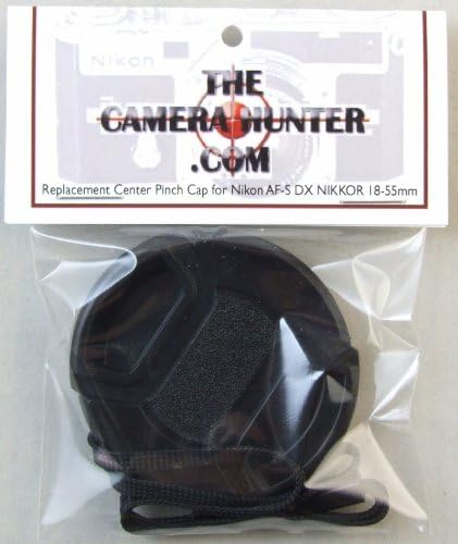 Replacement 52mm Center Pinch Lens Cap for Nikon 18-55mm DX VR Digital Camera with Leash Holder Strap