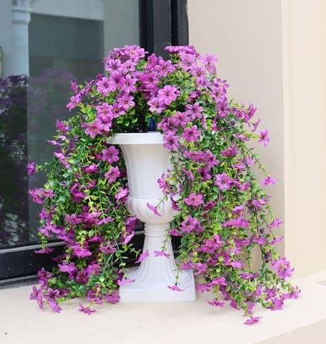 Artificial Hanging Flowers with Code 6EYLI9SL - UV Resistant Outdoor Decor
