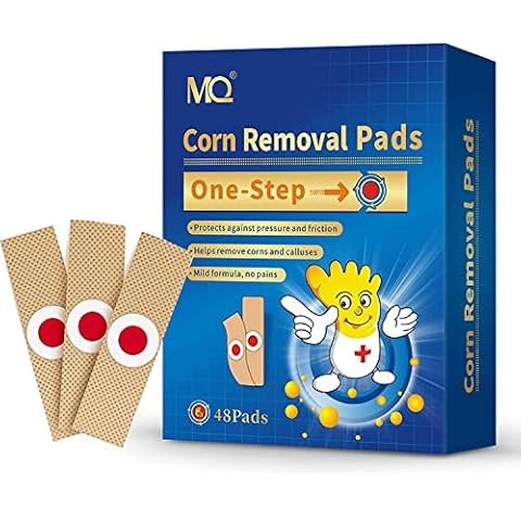 MQ 48 PCs Corn Removal Pads, Wart Removal Plasters, Corn Remover for Feet, Corn Plasters for Toes, Protects Against Pressure & Friction for Foot Care Cover