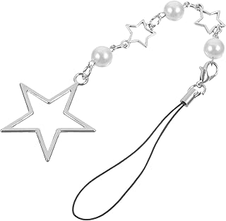 LIGHTAOTAO Capa de telefone com cordão para telefone chaveiro charme correntes de telefone e encantos alça de telefone decoração de telefone bolsa charme acessórios de telefone charme liga carteira Miss cute, 19.5x3.3cm, Couro sintético, Sem Pedra Preciosa