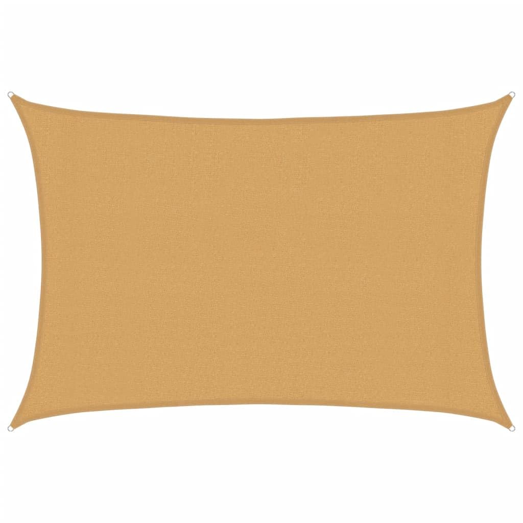 vidaXL Sunshade Sail 160 g/m² Rectangular Sand 3x4 m HDPE — image 1