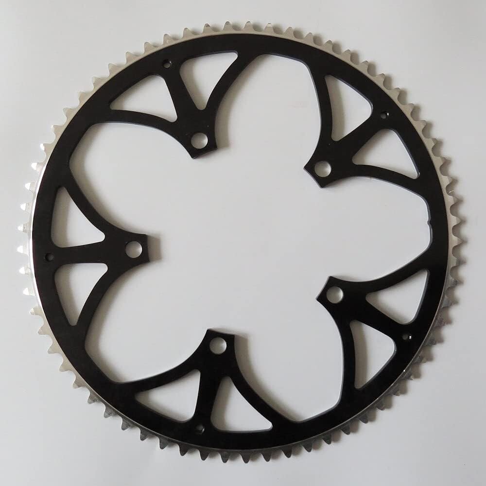 Platos para Bicicletas Rueda de Cadena 130 BCD 65T aleación Aluminio CNC Plato Bicicleta Carretera Juego bielas Bicicletas Plegables Rueda Dentada Placa única Negra