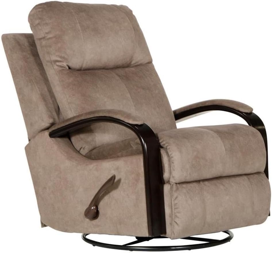 Catnapper Thomas Swivel Glider Recliner in Portabella Brown Polyester Fabric