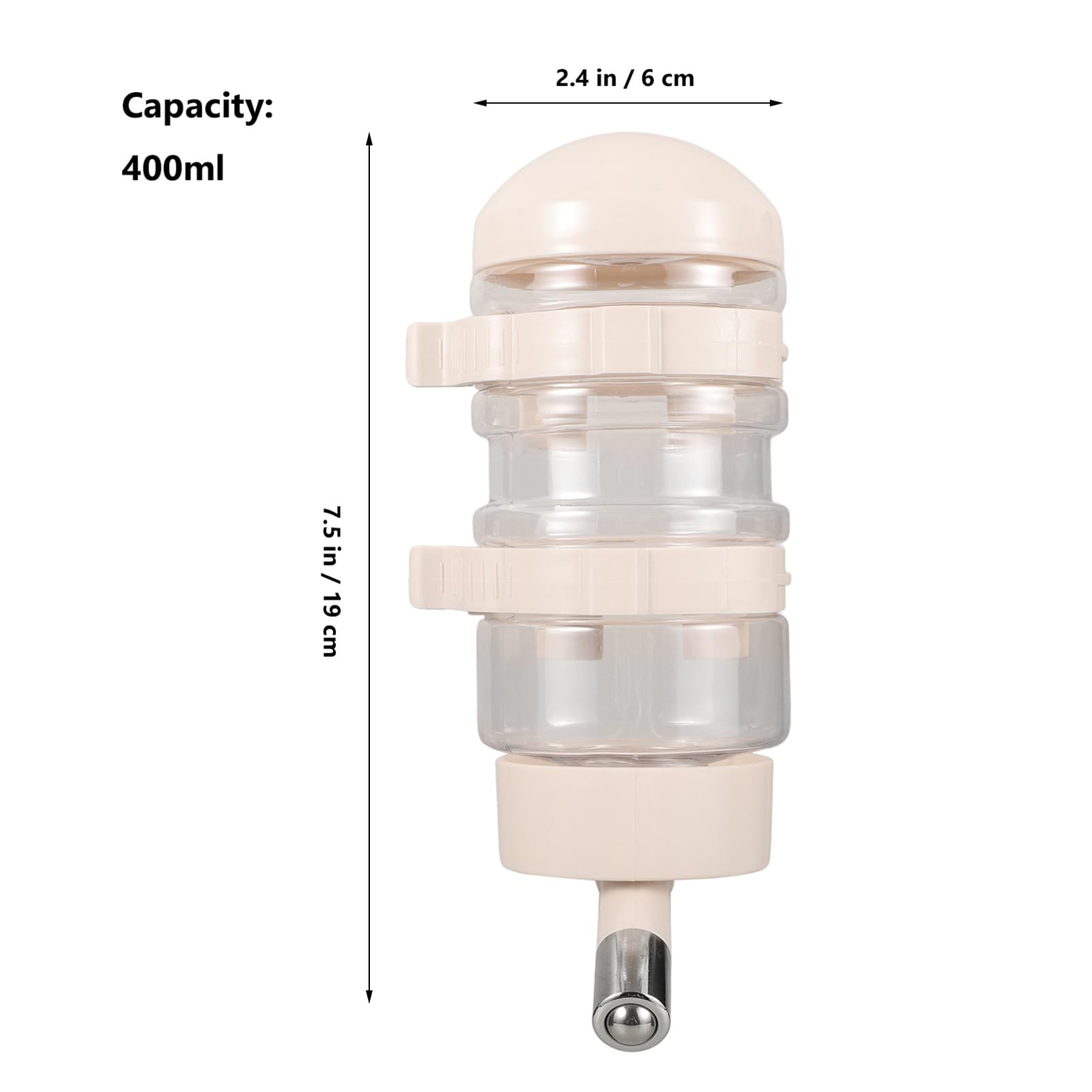 BELLIFFY Pet Dog Water Feeder Automatic Dispenser No Leak Cage Hanging Device for Cats Dogs Durable Nozzle for Clean Convenient Pet Hydration