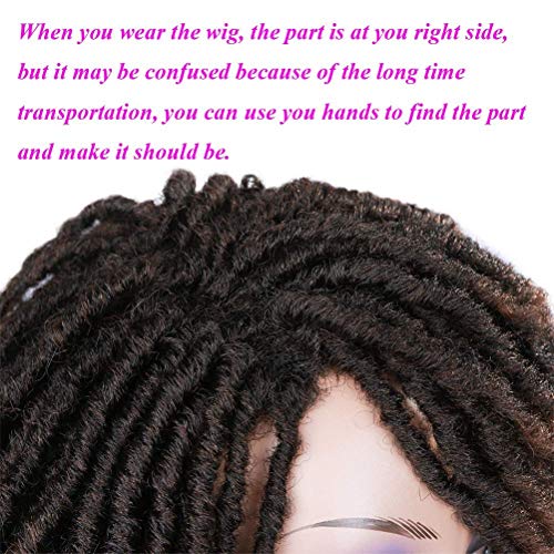 Hanne Dreadlock Wig Short Twist Wigs For Black Women And Men Afro Curly Synthetic Wig (1B/30#) #TOP7