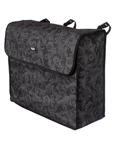Tough-1 Blanket Storage Bag Black Tooled Leather #TOP30