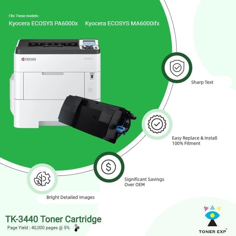 Toner TK-3440 noir compatible Kyocera résout les pannes de tirage