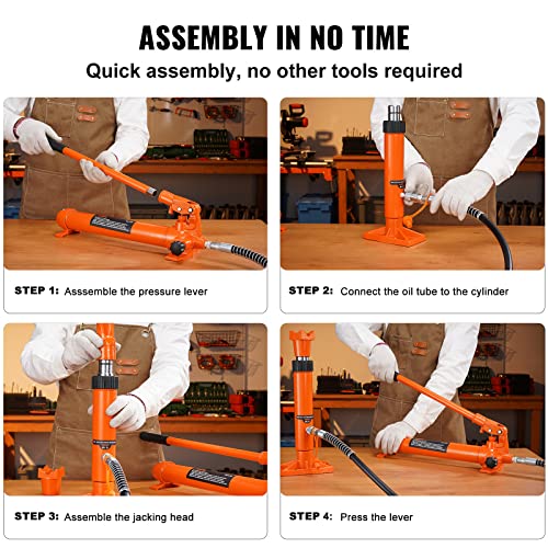 Vevor 12 TON PORTA POWER Kit, Hydraulic Ram With Pump thumb #5