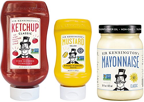 Sir Kensington's Original Trio Sampler Pack - Classic Ketchup, Classic Mayo, Yellow Mustard, Pack of 3