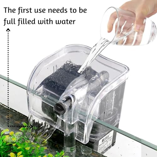Image of Jainsons Pet Products Hang-On Aquarium Filter RS-2000 - Ultra Quiet HOB Fish Tank Filter with Waterfall Bio-Filtration, 800L /H Flow, Energy Efficient (5W)