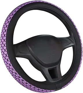 Huamengyuan Funda para volante de coche de gasa, color lila, adaptada para volante de diámetro 38 cm