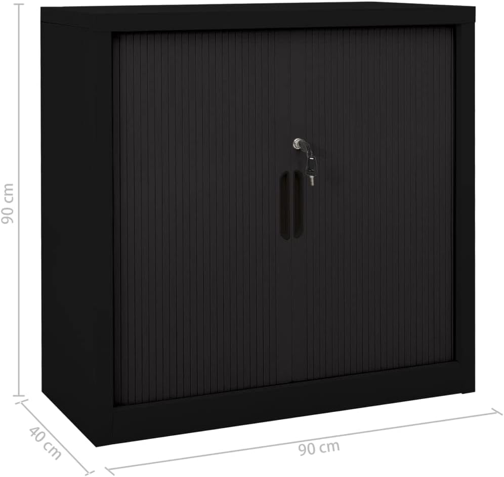 Sliding Door Cabinet Black,Freestanding Storage Cabinet,Clothes Storage Cabinet,Employees Storage Cabinet,Gym Storage Cabinet,for Office,Home,School, Employee,Gym,35.4"x15.7"x35.4" Steel