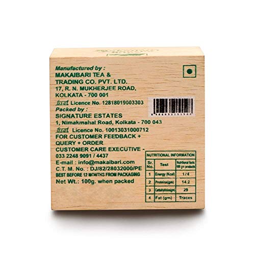 Image of Makaibari Apoorba Tips Organic Darjeeling Tippy Whole Leaf Black Tea Chestlet 100 Grams Usda Organic Certified Tea 100% Authentic&Premium Darjeeling Long Leaf Black Tea Single Estate Loose Leaf Tea