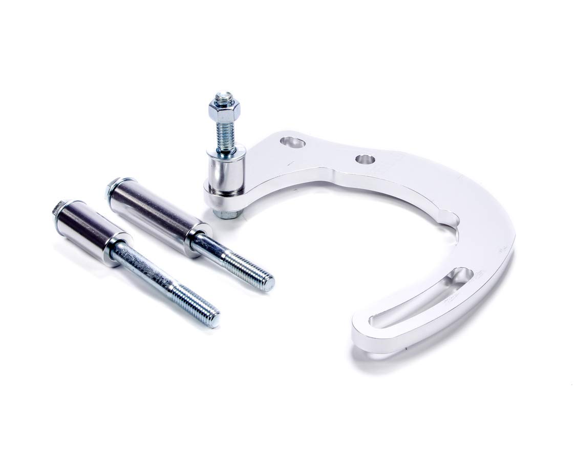 Powermaster Performance Alternator Bracket, Passenger Side, High Mount, Water Pump Mount, Aluminum, Natural, Short Water Pump, 93 mm Alternators, Small Block Chevy, Kit