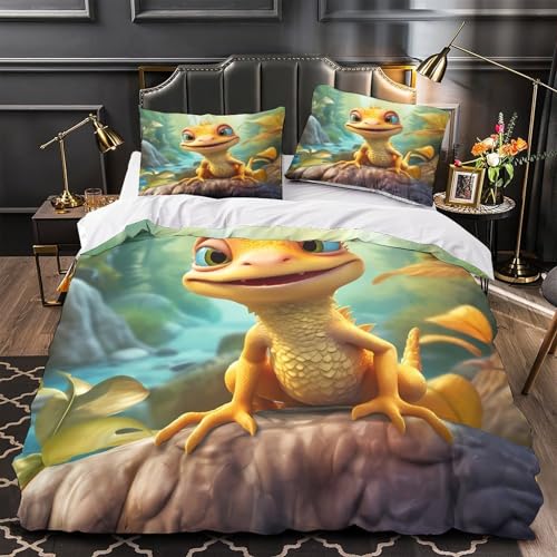Housse de couette fermeture éclair lézard parure de lit sans repassage - 2