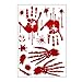3D Horrible Bloody Wandaufkleber Halloween Dekoration Fingerabdruck Blooding Handabdruck Fuß Tapete Glasfenster Halloween Dekor