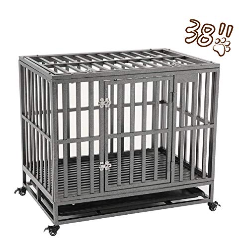 KELIXU Heavy Duty Dog Crate Large Dog cage Dog Kennels and Crates