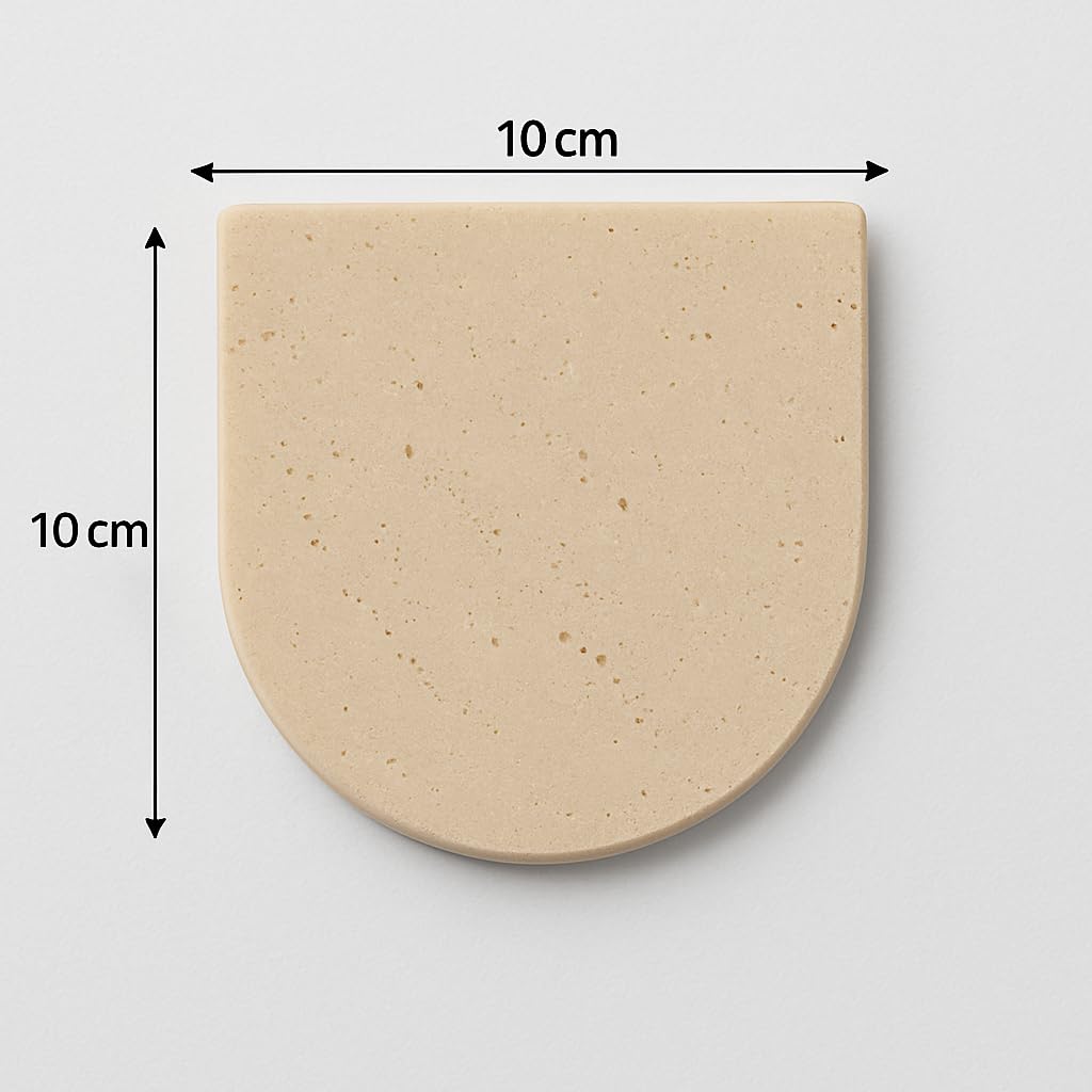 Zestaw 4 podstawek z naturalnego trawertyna - kształt kropli, nowoczesny design - włoskie rzemiosło, eleganckie na stół, do kuchni, salonu, baru - odporne na zarysowania, odporne na plamy