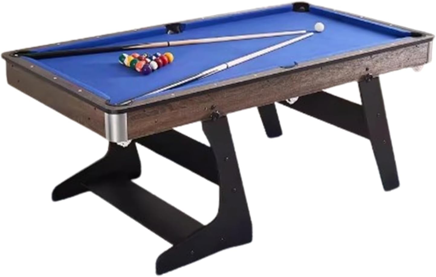 Pool Table, Sturdy & Safe Billiard Table with Adjustable Height for Kids & Adults