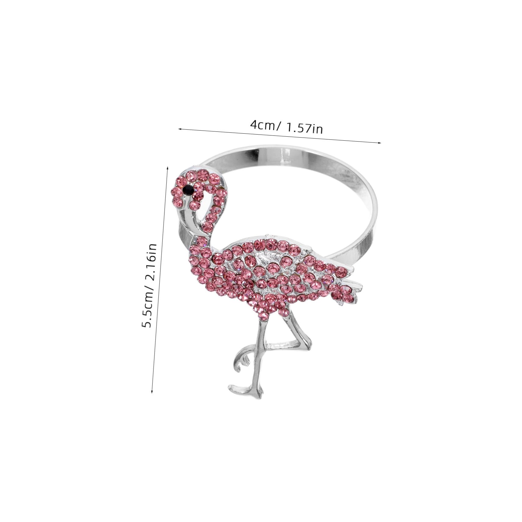 3 Ensembles Anneaux De Serviette Forme De Flamant De Décorations Élégantes pour Table Hawaïenne Accessoire De Chic pour Dîner Événements Spéciaux 4 Pièces * 3