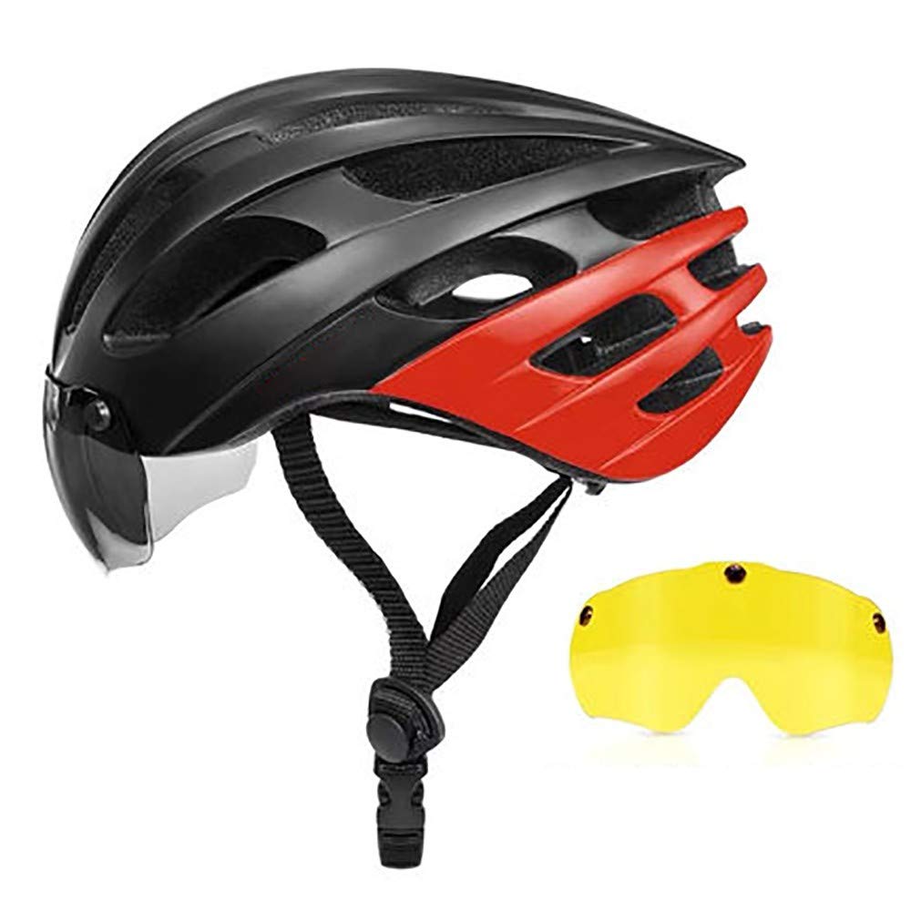 Lixada Casco da bicicletta ultraleggero con visiera in-mold Casco da ciclismo per bici da strada di montagna Casco protettivo per sport all'aria aperta per uomo donna 18 Lixada Casco da bicicletta ultraleggero con visiera in-mold Casco da ciclismo per bici da strada di montagna Casco protettivo per sport all'aria aperta per uomo donna 18