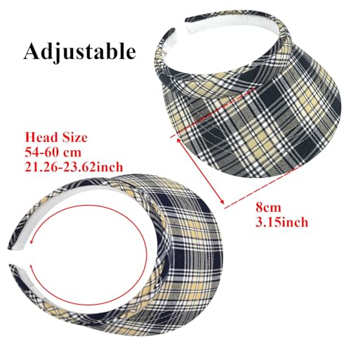 Image of Sun Visor Hats Women Wide Brim Adjustable Clip On Visors Beach Men Hat
