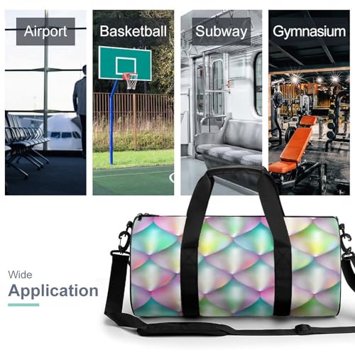 Sac de sport gym queue de sirène coloré - Sac week-end et duffel bag 45cm - 3