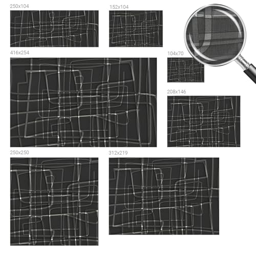 Papel pintado autoadhesivo de salón y dormitorio mural líneas abstractas 152x104cm 6