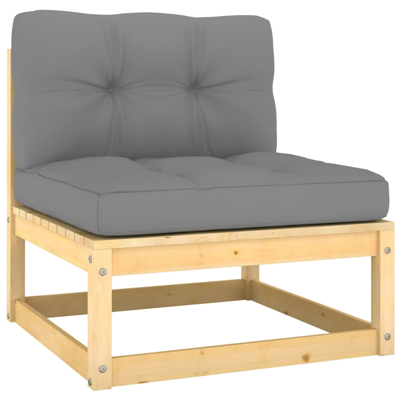 LAPOOH Zestaw mebli ogrodowych 6 sztuk i poduszek, zestaw ogrodowy, zestaw ogrodowy, meble ogrodowe na taras, zestaw mebli ogrodowych, sofa do ogrodu na taras, lite drewno sosnowe