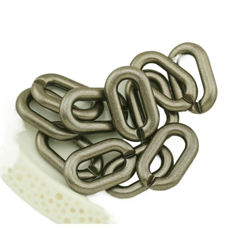 Twistowe pierścienie łączące, akrylowe pierścienie łączące, plastikowe ogniwo 500 szt. Złota powłoka metalowa Owalne akrylowe pierścienie łączące Akrylowe złącza łączące Plastikowe ogniwa łańcuszka do
