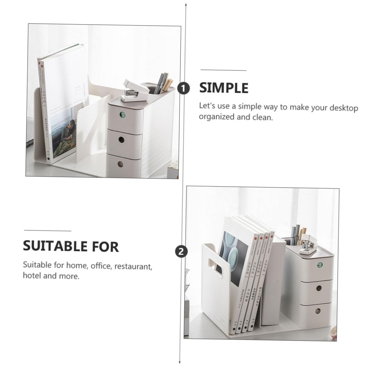 MAGICLULU Caja De Almacenamiento De Papelería Para Oficina Organizador De Escritorio Sencillo Hogar Para Organizar Suministros De Oficina y Papelería El Escritorio