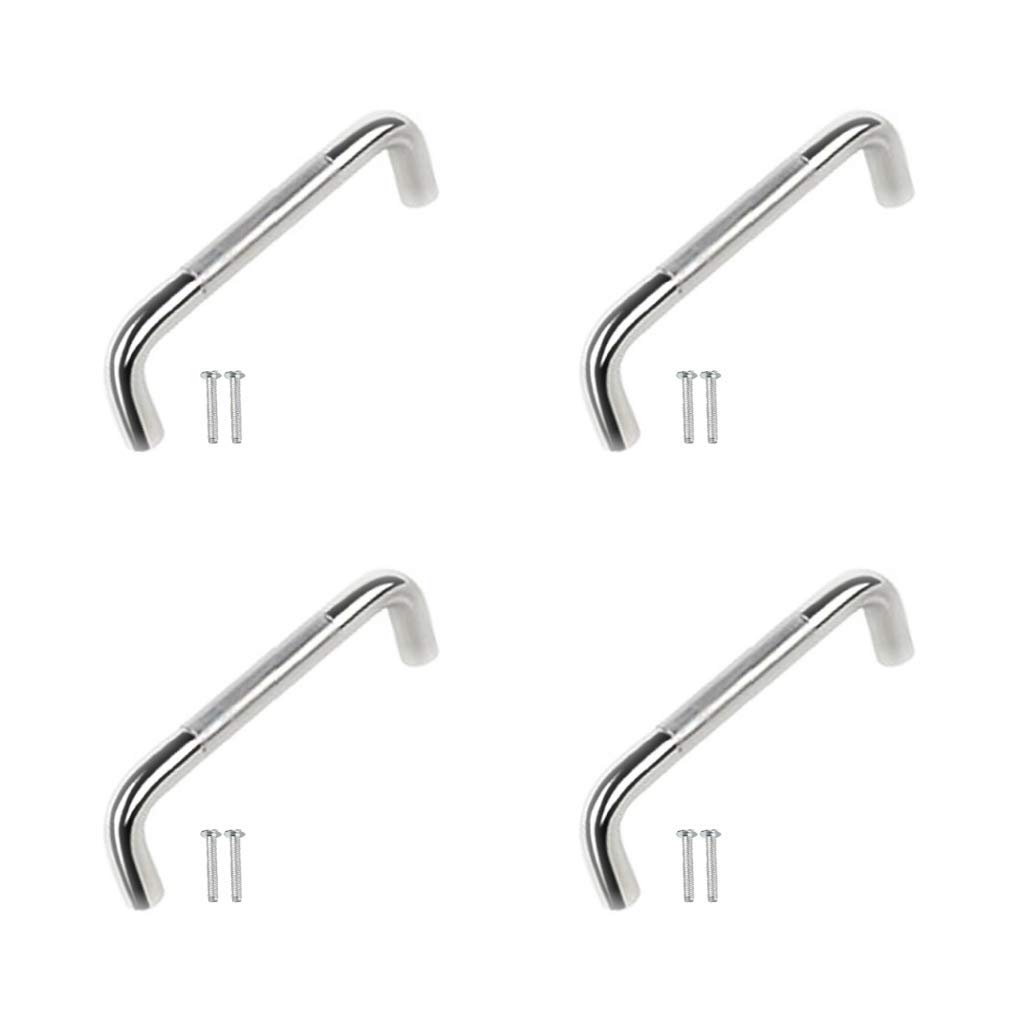 Sun Shield Steel Drawer | Wardrobe | Door Handle Oval D with Screw 4 Inch, Chrome Finish - 12 Pcs, Stainless Steel, Pull Handle — Amazon image 5