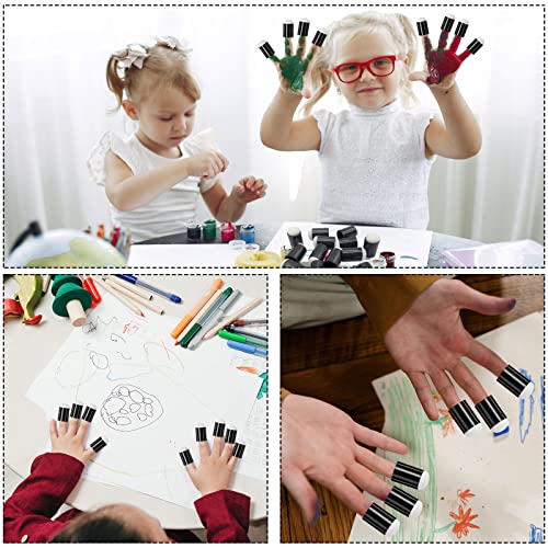 Blmhtwo 20 Pieces Finger Sponge Daubers, Sponge Daubers Finger Daubers With Soft Sponge Head Convenient Washable Diy Ink Daubers For Stenciling Painting Ink Crafts Card Making Scrapbook, Black #TOP6