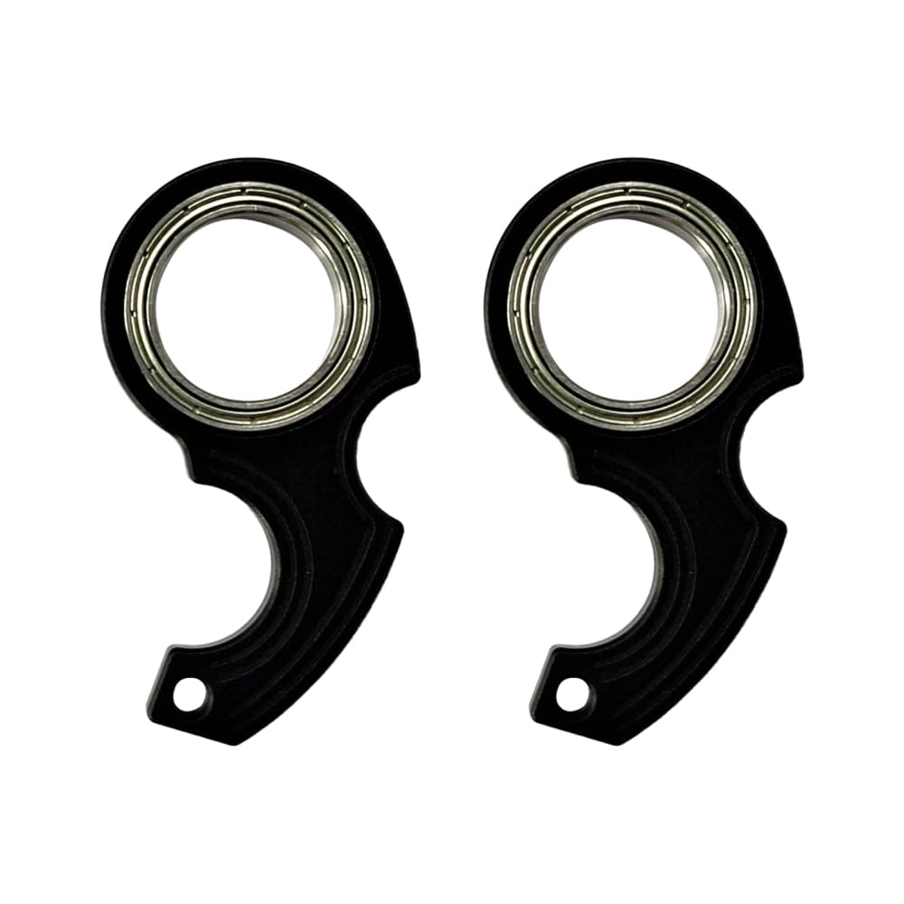 Finger Keychain Spinners, 2Pcs Aluminum Alloy Keychain Spinner Toy Novelty Keyring Spinner Toy for Finger Exercise Anxiety Relief