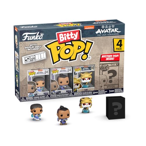 Funko Bitty Pop!: Avatar: The Last Airbender Mini Collectible Toys 4-Pack – Katara, Sokka, Suki & Mystery Chase Figure (Styles May Vary)