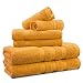 Weavely Cotton (600 GSM) 6 Piece Bath Towel Set, Hotel & Spa Quality Towel, Gold Tan Color, 2 x Bath Towels 30"X56", 2 x Hand Towels 16"X28", 2 x Wash Cloths 13"x13"
