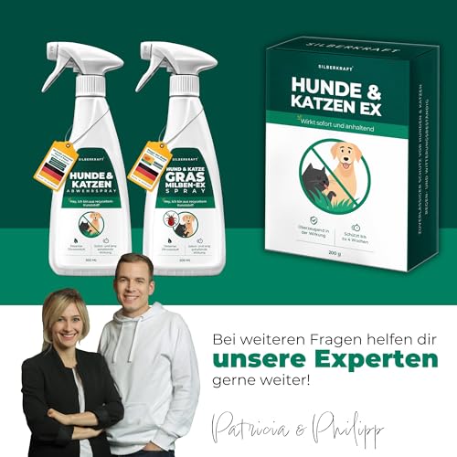 Silberkraft Hunde und Katzen EX Granulat 200g, Hund & Katze von deinem Grundstück fernhalten, Hundeabwehr & Katzenvertreiber, Alternative zu Sprays, Gittern oder Ultraschallgeräten