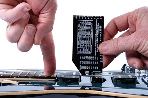 musicnomad precision string action gauge ruler for string height- metric sae 64ths mn602
