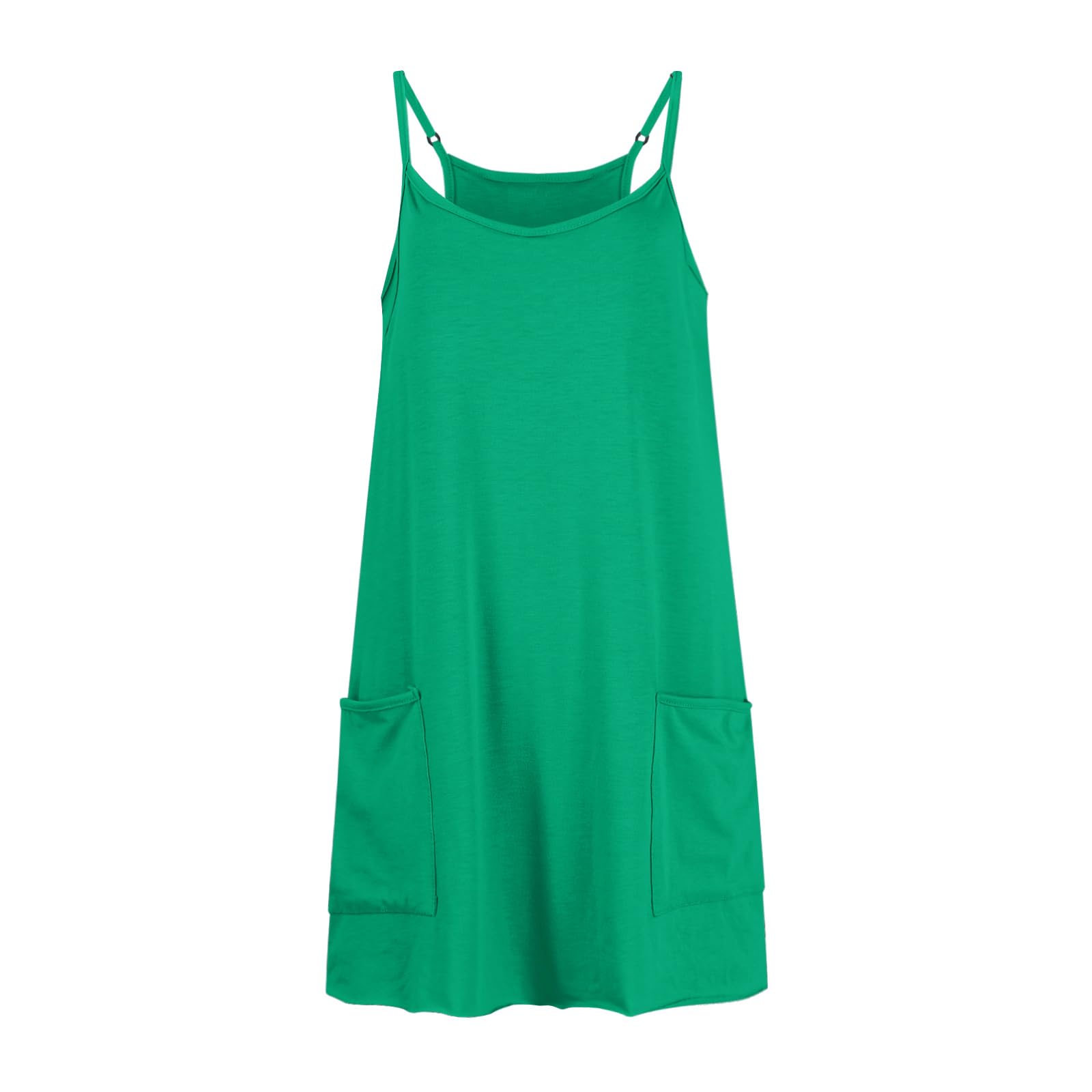 Vestido de tenis para mujer, mini vestidos casuales de verano con pantalones cortos integrados, tirantes delgados, vestido de golf atlético con bolsillos