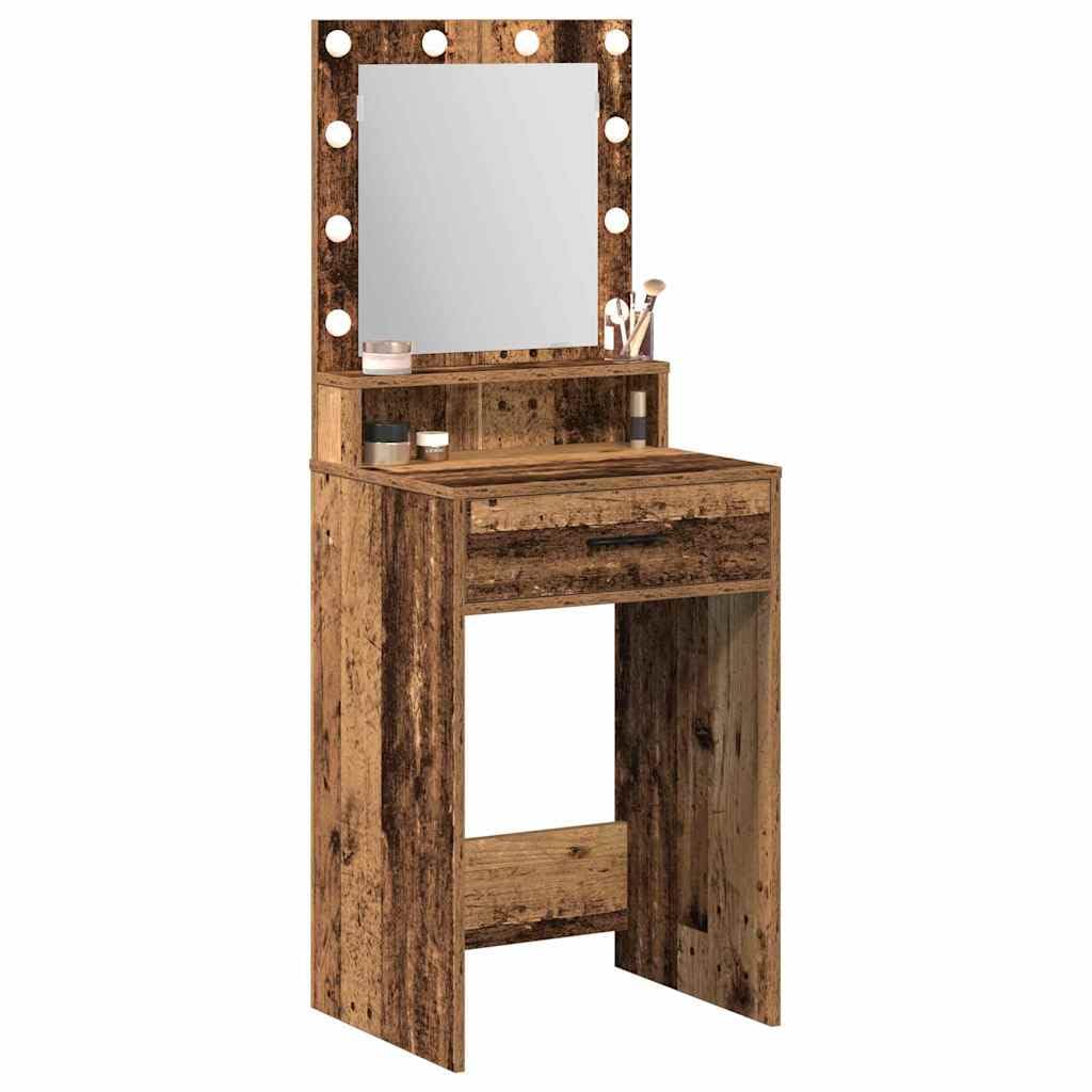 vidaXL Dressing Table Old Wood 50 x 41 x 135 cm Engineered Wood